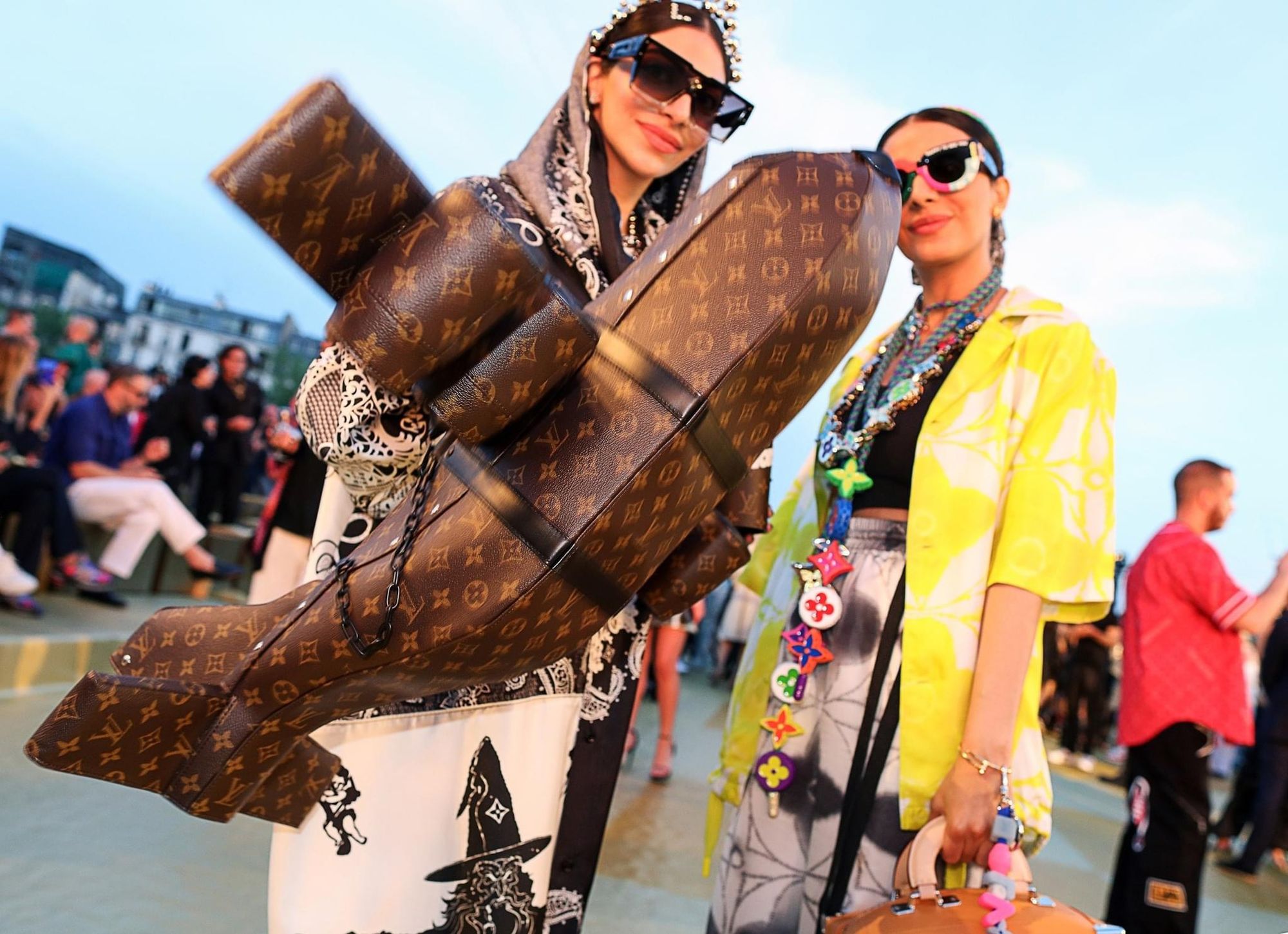 Paris, France. 20/06/2023, Tina Kunakey attend the Louis Vuitton Spring/Summer  2024 fashion show during the Paris Fashion Week menswear spring/summer 2024  on June 20, 2023 in Paris, France. Photo by Jerome Dominé/ABACAPRESS.COM