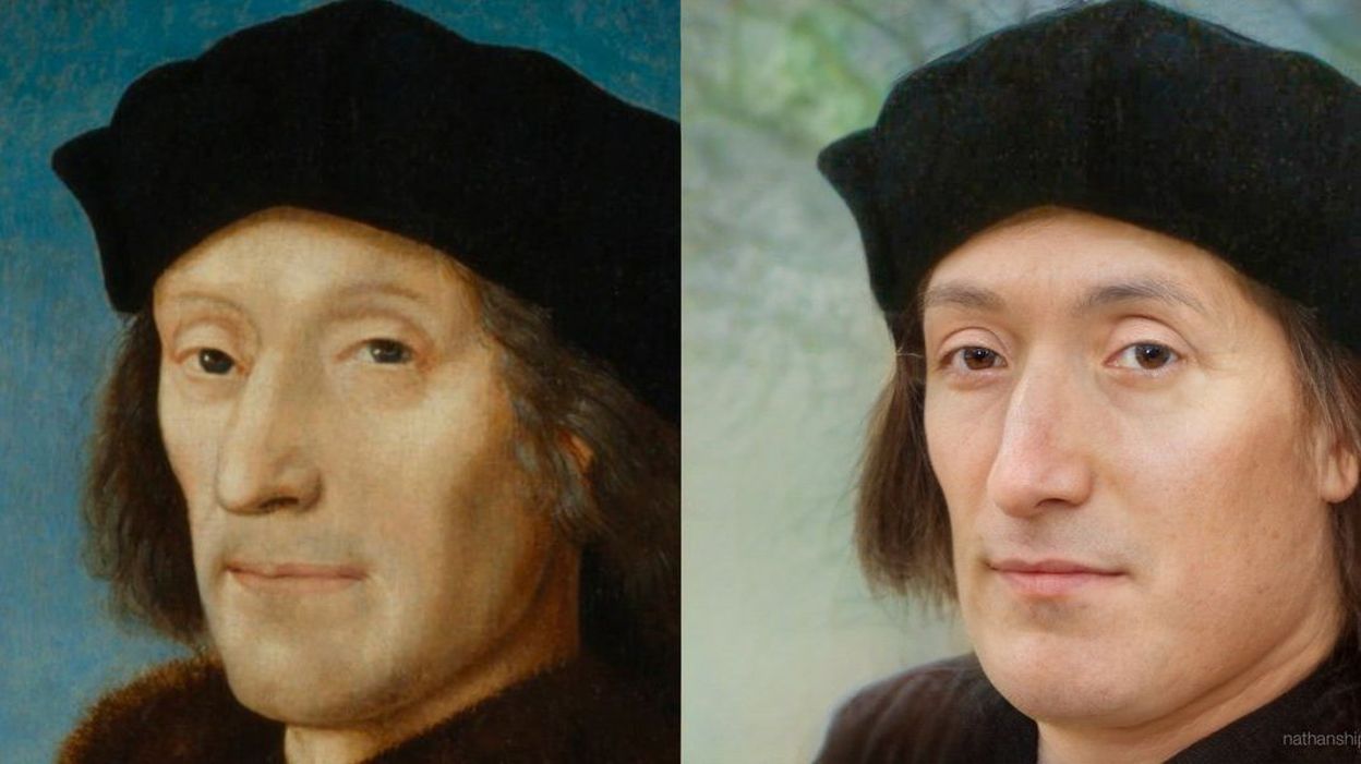 An artificial intelligence imagines the "real" traits of historical figures