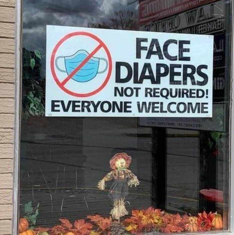Florida restaurant goes viral for 'face diapers not required' sign"As far as I’m concerned, we won’t require masks ever unless it’s required by the county," the restaurant owner said.