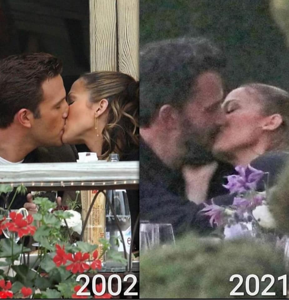 The kiss ! Jennifer Lopez And Ben Affleck Were Pictured Kissing Passionately At A Restaurant In Malibu.