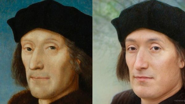 An artificial intelligence imagines the "real" traits of historical figures